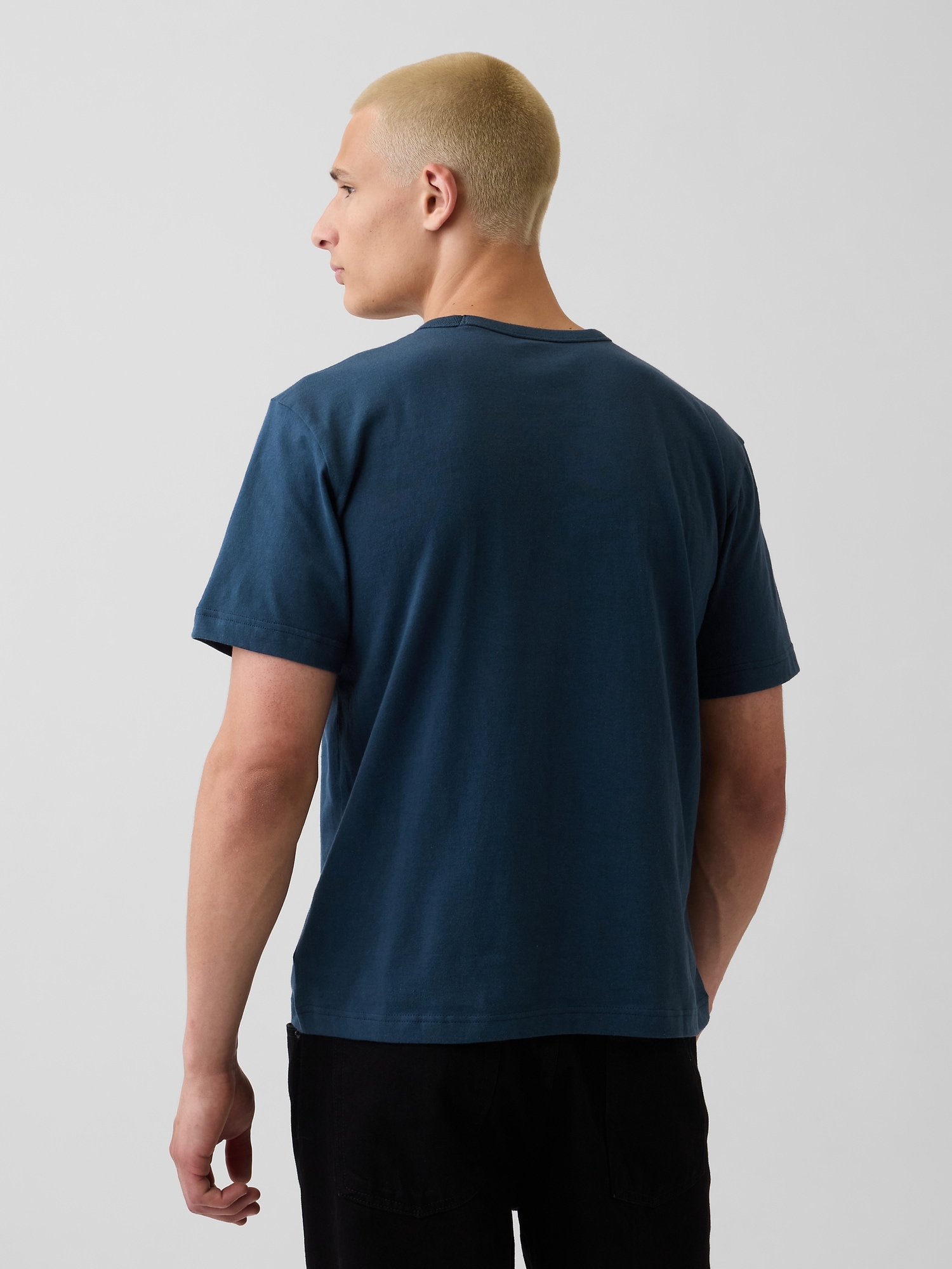 Машка Gap Athletic маица со лого – Night Shadow