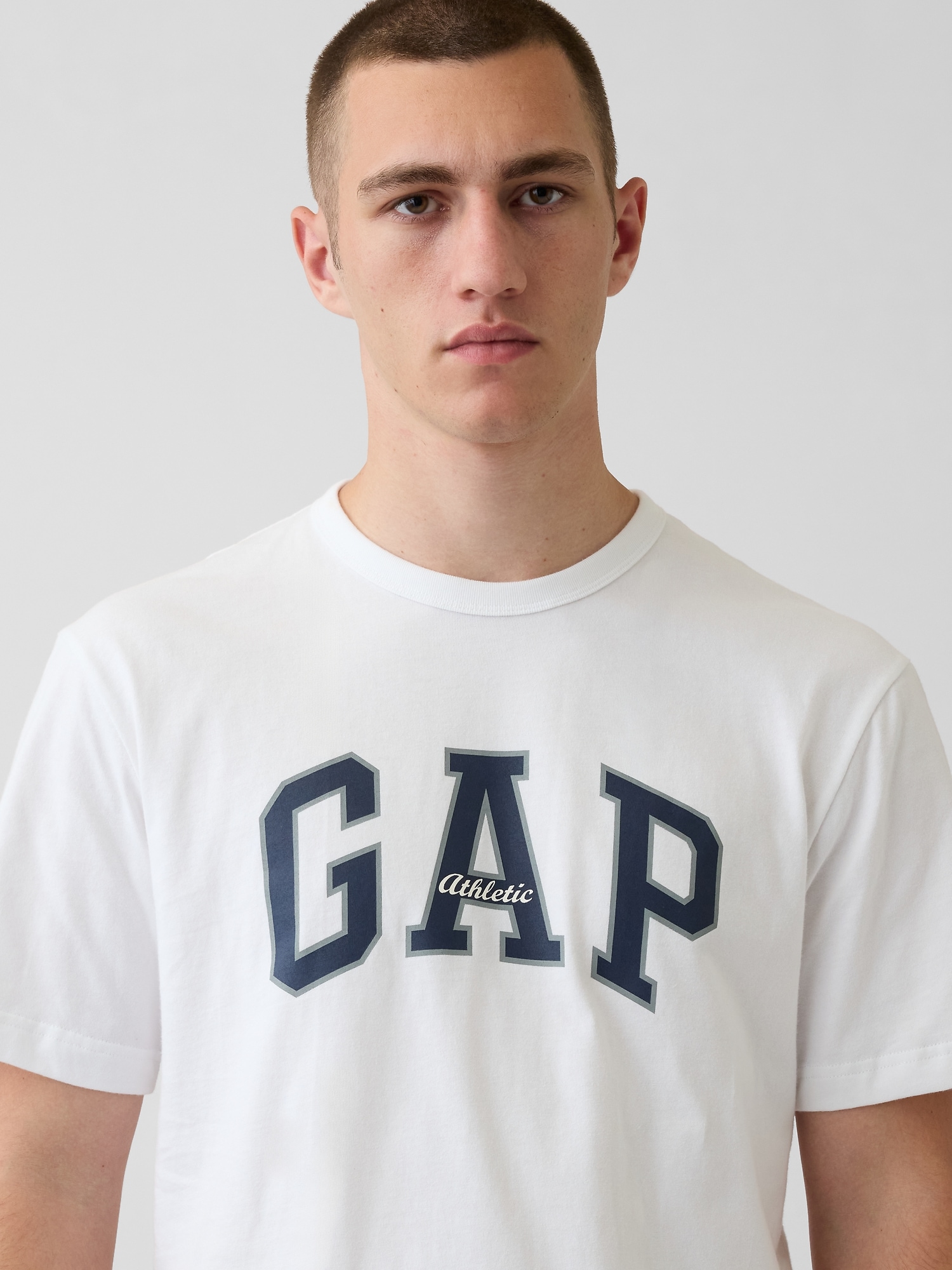 Машка Gap Athletic маица со лого – Optic White