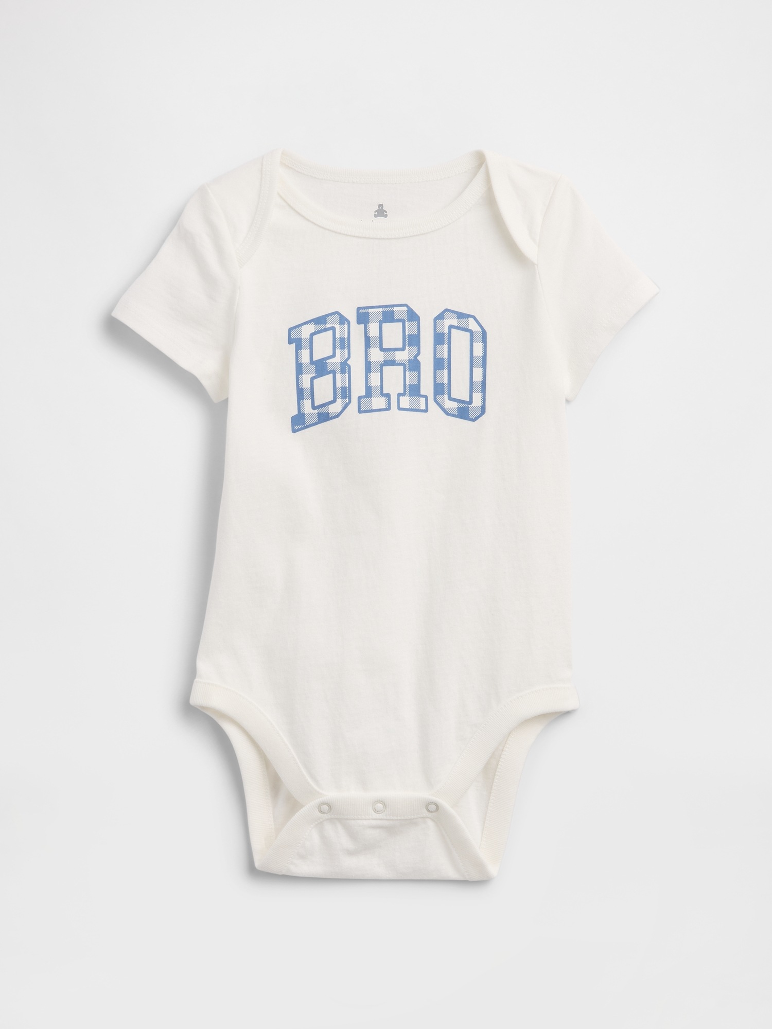 Бебешко боди со кратки ракави – Blue Gingham