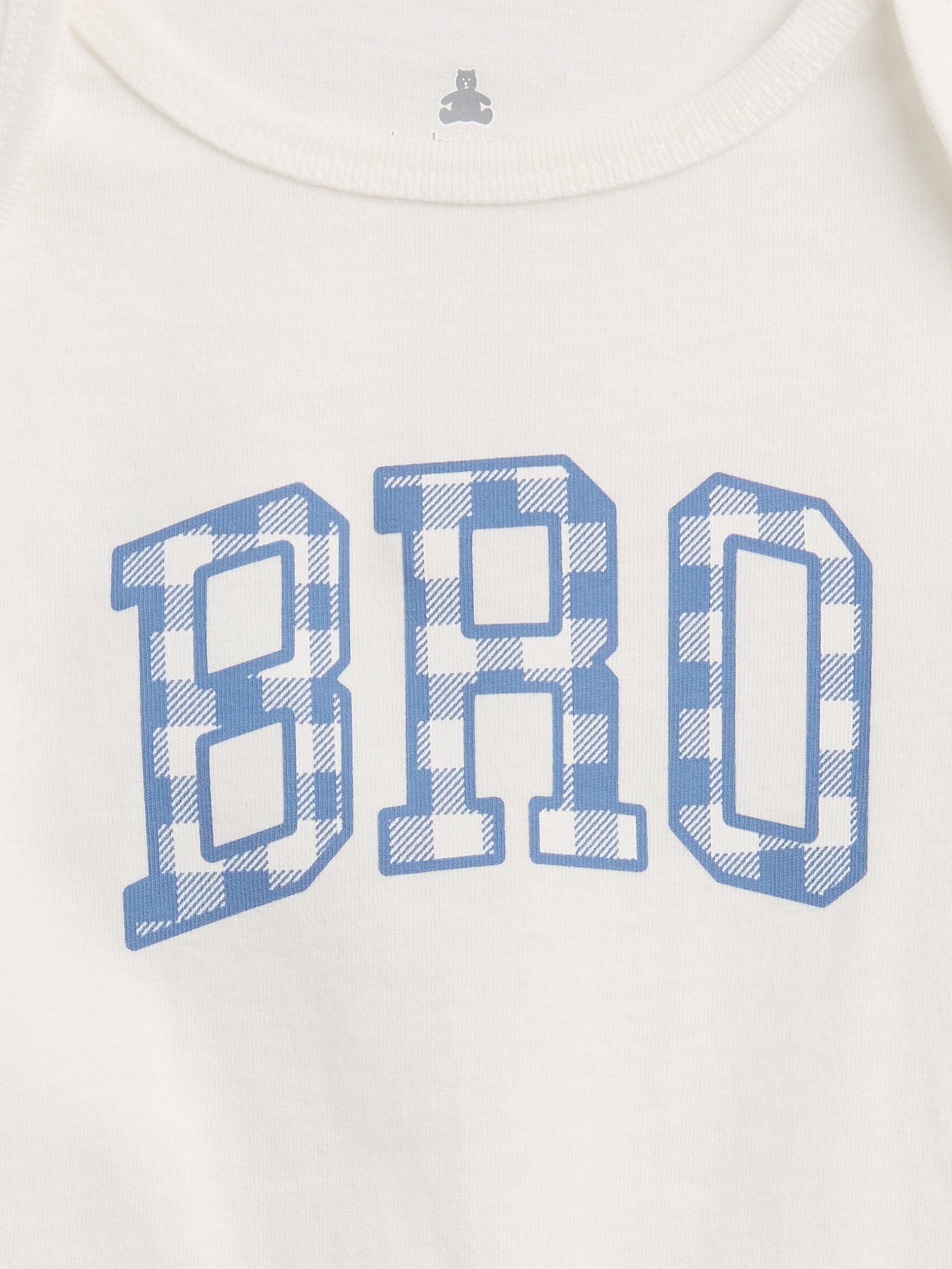 Бебешко боди со кратки ракави – Blue Gingham