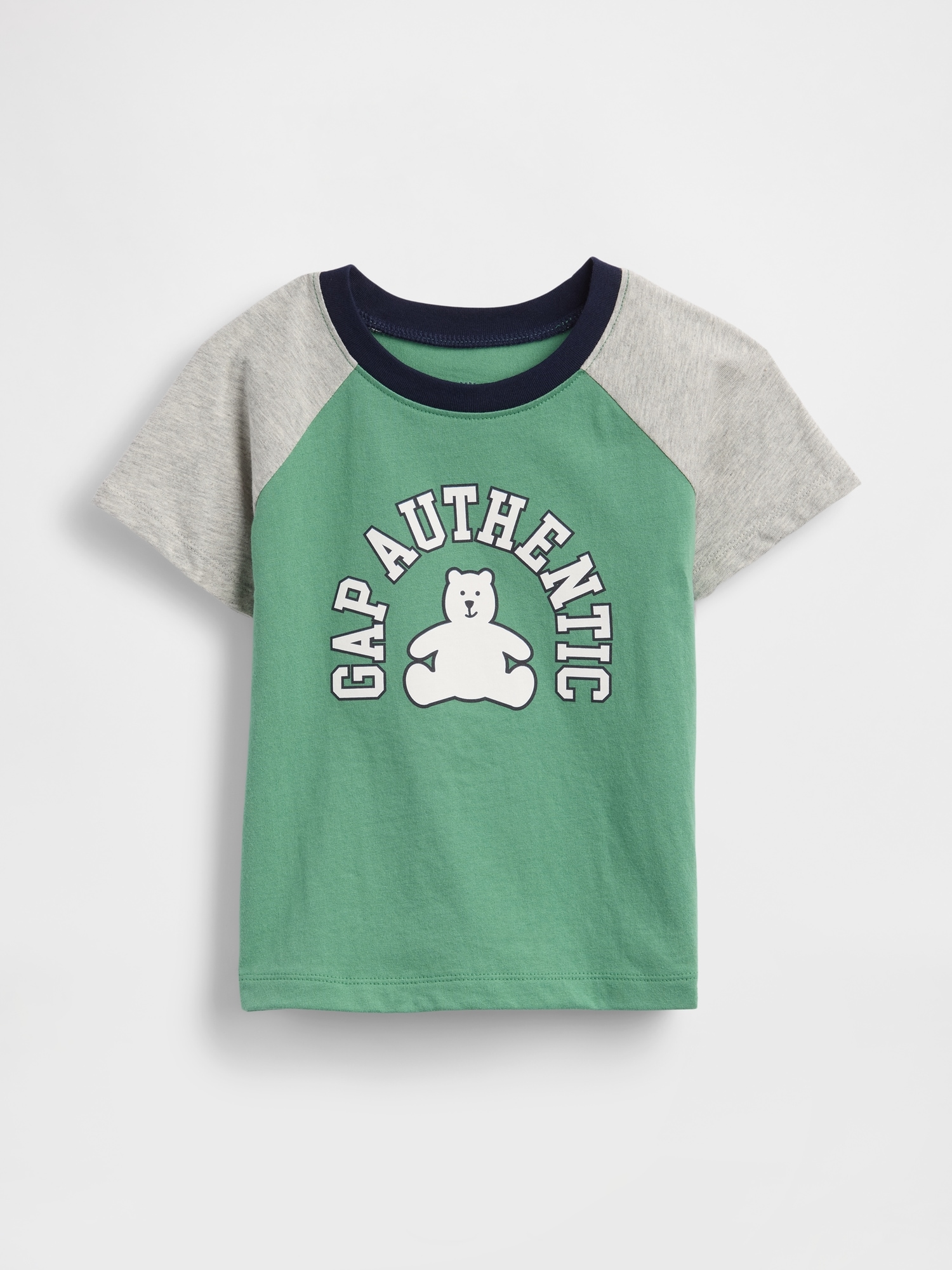 Детска раглан маичка Brannan Bear со лого – Arctic Green