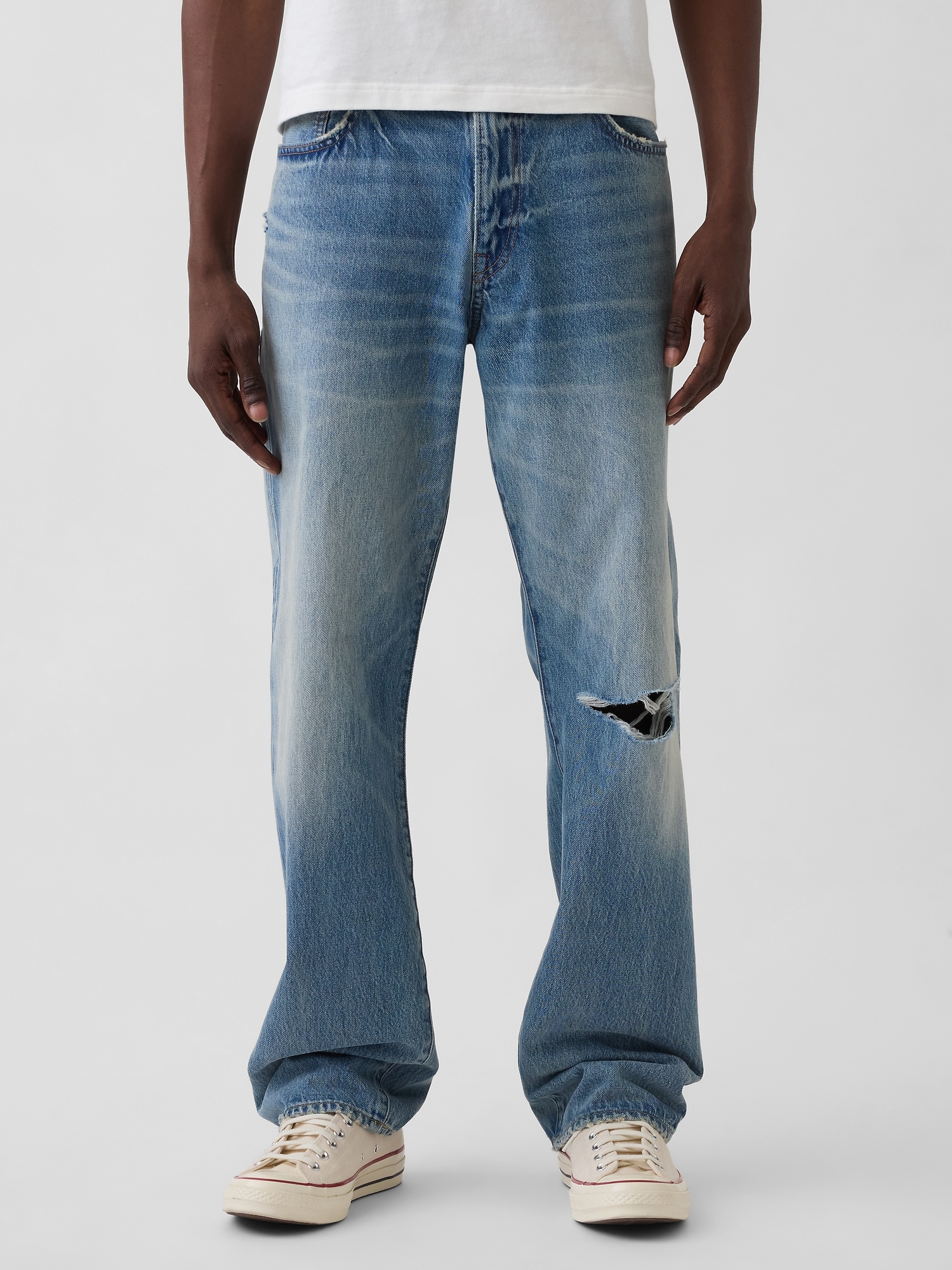 Машки Relaxed Straight фармерки – Medium Wash