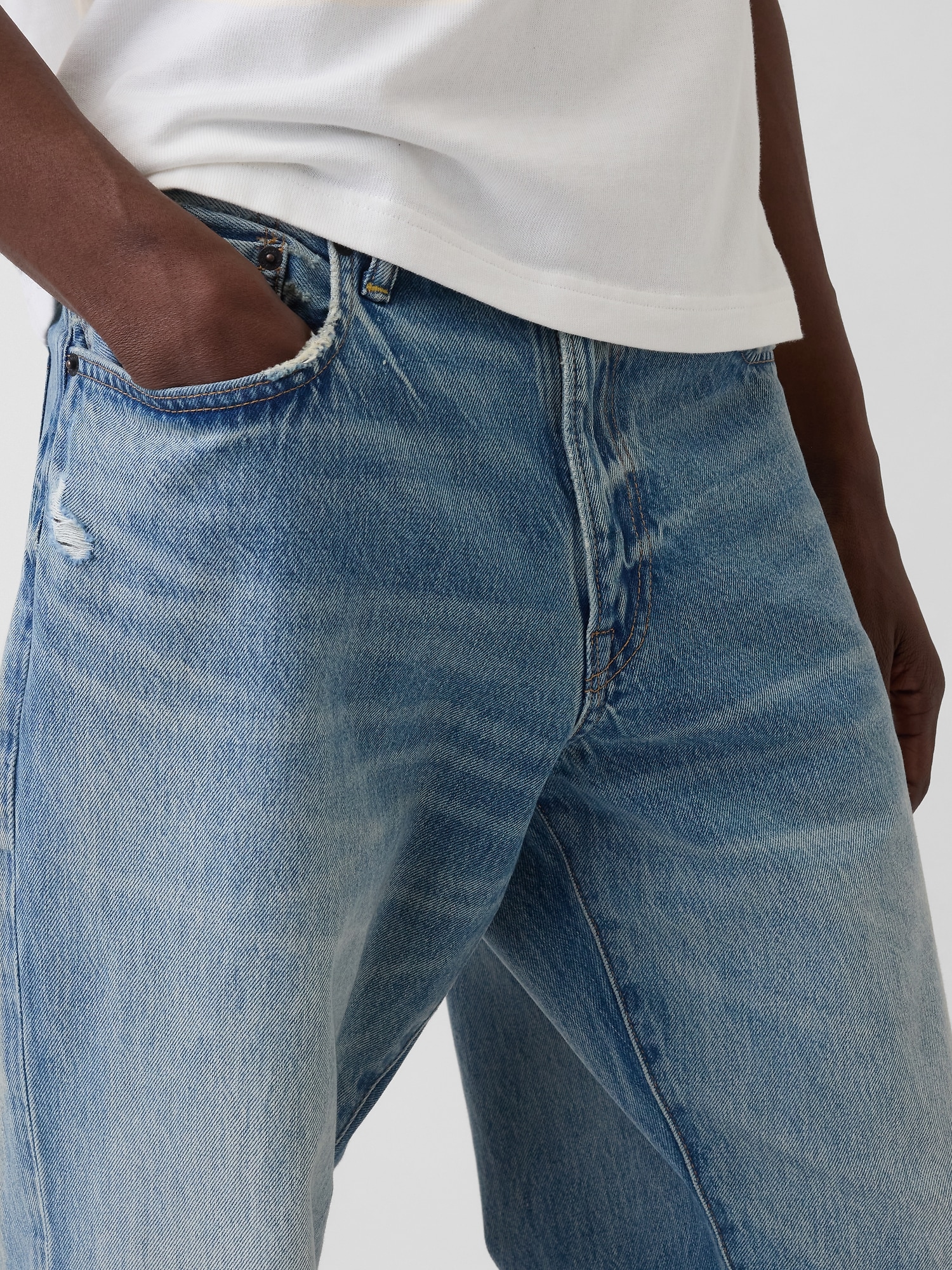Машки Relaxed Straight фармерки – Medium Wash
