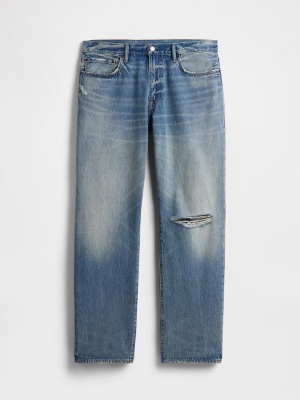 Машки Relaxed Straight фармерки – Medium Wash