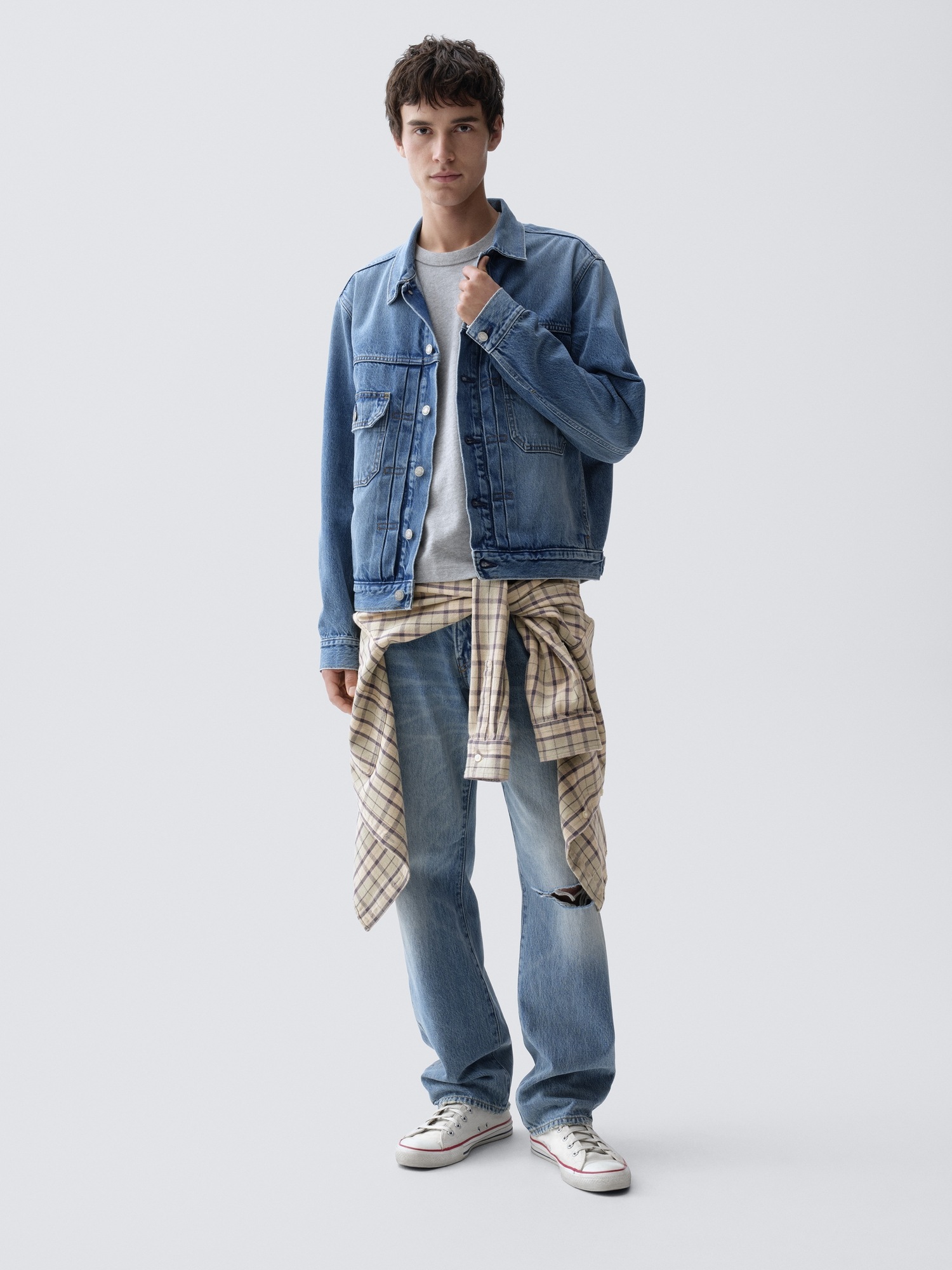 Машки Relaxed Straight фармерки – Medium Wash