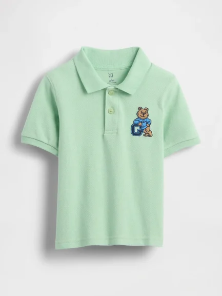 Бебешка поло маичка Brannan Bear – Serene Green